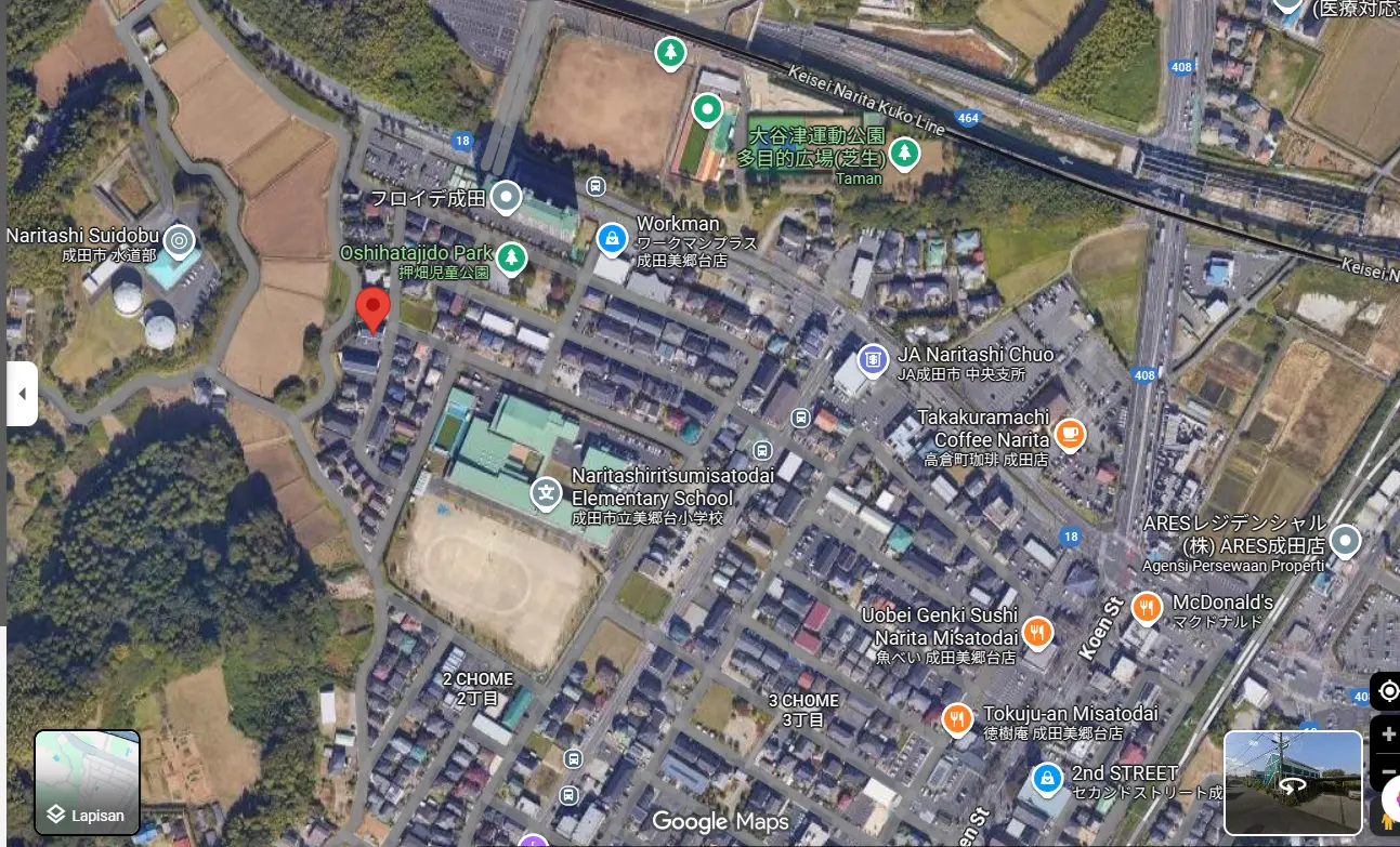 ផែនទីទីតាំង (Misatodai, Narita)