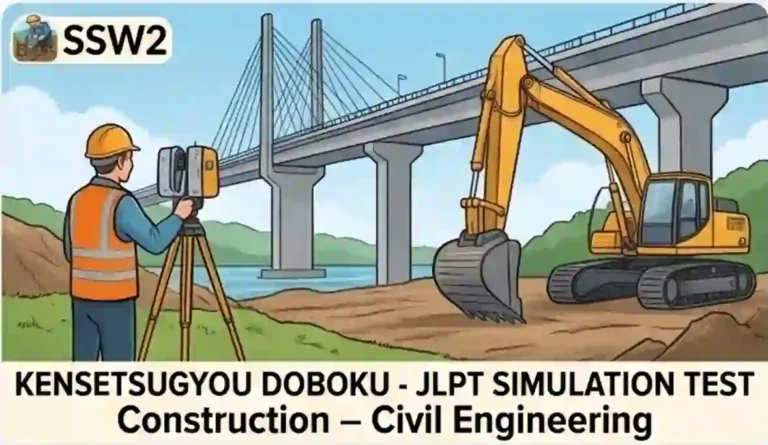 🇬🇧 Kensetsugyou Doboku ( English ) – JLPT SIMULATION TEST