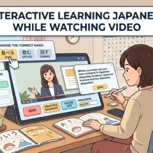 日本語 Interactive Learning While Watching Video